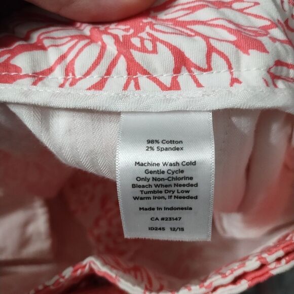 Talbots Woman PlusSize The Perfect Skimmer Floral Cropped Casual Preppy Pant 22W - Picture 7 of 7